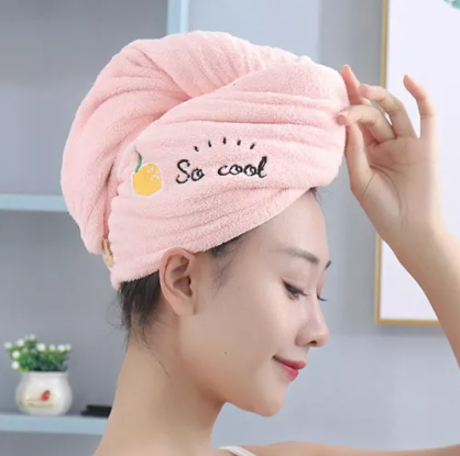 Toalla De Microfibra Turbante Para El Cabello Suave Secado